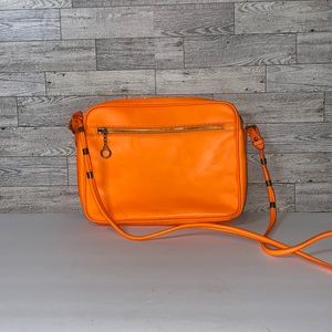 Eayrslee Lou Neon Orange Genuine Leather Bag